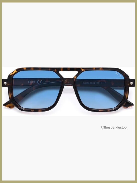 Retro Polarized Square Aviator Sunglasses UV400 Protection Unisex main image 6